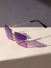 PURPLE SQUARE RIMLESS FASHION GLASSES