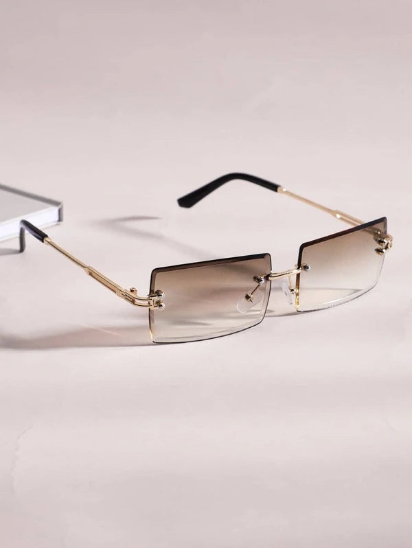 OMBRE SQUARE RIMLESS FASHION GLASSES