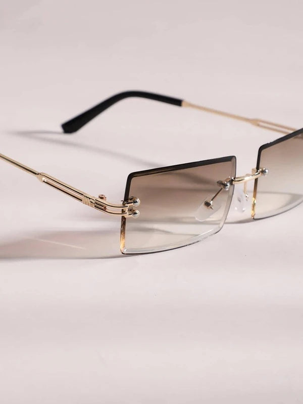 OMBRE SQUARE RIMLESS FASHION GLASSES