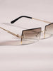 OMBRE SQUARE RIMLESS FASHION GLASSES