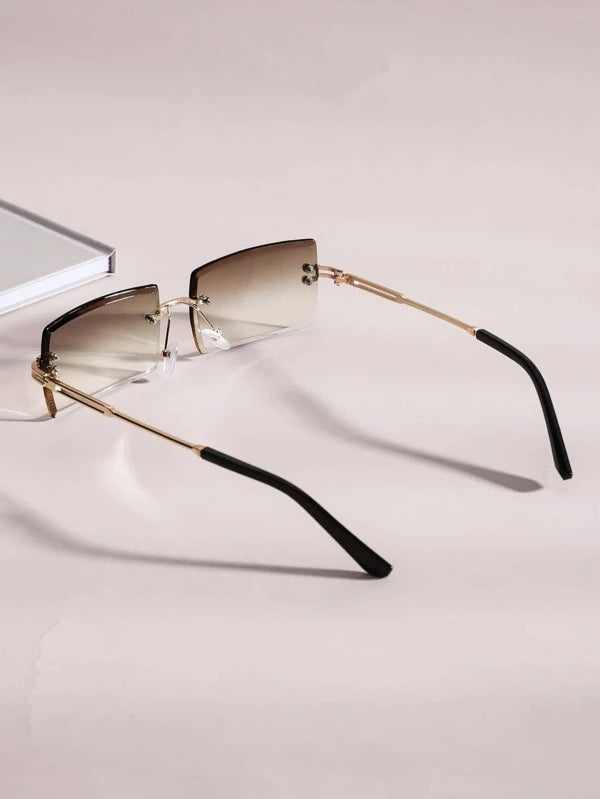 OMBRE SQUARE RIMLESS FASHION GLASSES