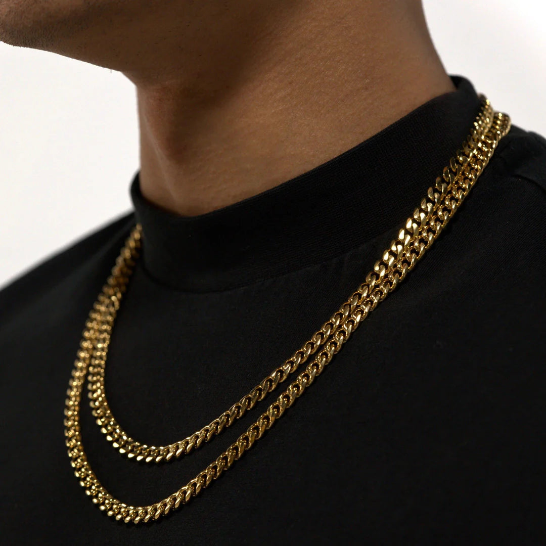 GOLD 6MM MICRO CUBAN CHAIN STAINLESS STEEL