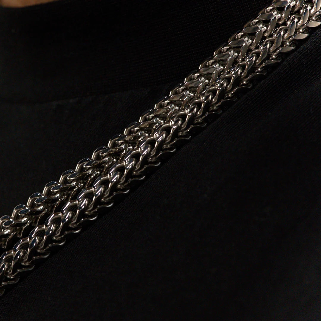 10MM SILVER FRANCO CHAIN STAINLESS STEEL